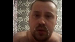 Full Video: a gay man from a Siberian village is undergoing an online casting for a porn shoot! Eating fresh sperm is a must!