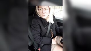 Bitch inside Vehicle masturbation inside Outdoors