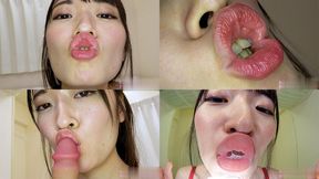 Mei Kamisaka - LIP FETISH - Showing off octopus kisses with sexy lips & dick kisses & subjective octopus kisses - 1080p