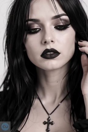 Lesbian double BJ in gothic style