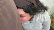 Blowjob in crowded park. She takes every thrust