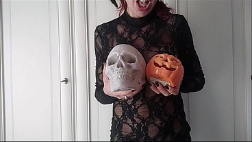 ChantalChannel - this the sexiest witch doesn't just undress at halloween
