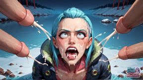 Crimson Hooded Orgasm in Snowy Peaks