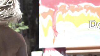 Petite-Latino Artist Stripping Down to Paint Nude - Exclusive Interview