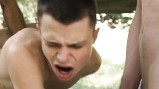 BARE BACK BASTARD Short Twink Takes on the Wild