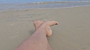 Milah Highly Arches Feet in the Beach