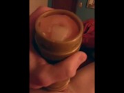 Bedtime ritual - Fleshlight POV - flooding it with my cum remastered