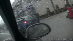 Naughty teen slut gets down & dirty with a stranger's hard cock in public