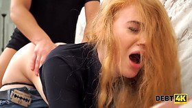 Busty blonde Eliz Benson pays her debt with anal & Russian sex in Debt 4K