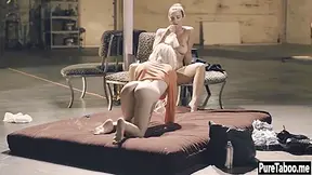 Nasty Blonde Got Caught By A Bad Busty Lesbian Cop