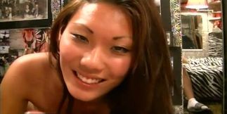18YO ASIAN BABE SUCKS ITALIAN DICK POV BLOWJOB