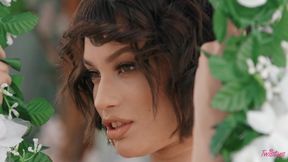 Fishnet-Clad Brunette’s Solo Bedroom Lust Turns Wild