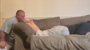 Miss J  Secret wanking while worshiping my feet
