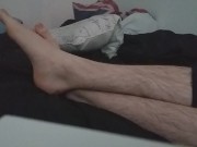 Relaxing with my ankle socks and bare feet