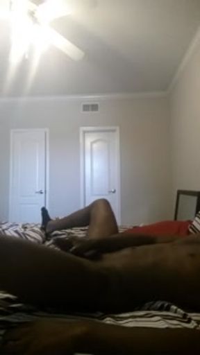 Me stroking my BBC and shooting cum