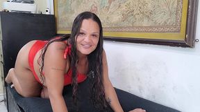 a dama de vermelho