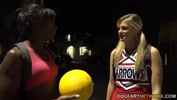 Ana Foxxx and Scarlet Red's Black and Blonde Interracial Lesbian Delight