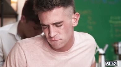 MEN - Drake Von Fucks Trevor Brooks Doggystyle Behind The Counter Until Lily Lou Joins The Fun