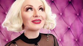 sexy blonde and sweet candy! ASMR video