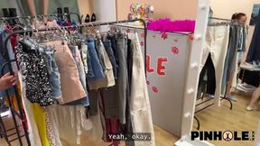 Intense Anal Play in a Fitting Room with a Hot Brunette