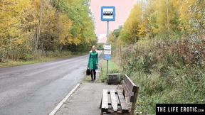 ”Kinky blonde Bree Haze masturbates & pisses outdoors”