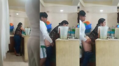 Maid secretly fucked by my wife