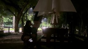 Voltamos da balada e o tes&atilde_o foi maior! Paramos no parque e fodemos em um quiosque com os carros passando e buzinando...