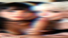 Two emo goths share tool in POV 3D game