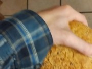 Fucking loaf of Bread masturbation hard fucking