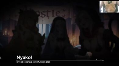 The tavern owner cosplays a fox girl with big ass and big boobs gets owned rough and creampied hard