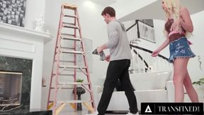 Blonde Trans Gets Buttfucked By Hung Man