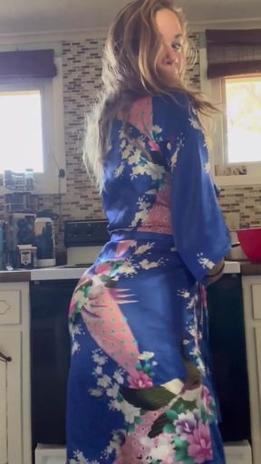 Are You Hungry? Naked Cooking Tease Robe Striptease Full Video