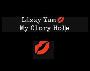 Lizzy Yum gloryhole - camera hole in wall, bedroom, post-op masturbation, bed, gloryhole #5