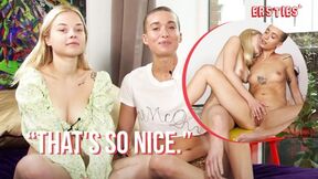 Ersties - Adorable Ukrainian Beauty Bianca Uses a Sex Toy To Get Jade Off