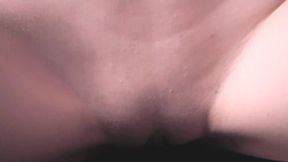Sweet nymphomaniac Rhea gives blowjob and shows off her shaved pussy