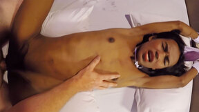 ”T-girl bunny swallowed big white shaft & pleased huge dick white client”