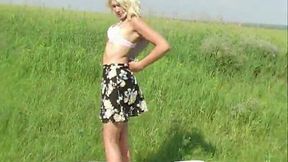 This neat slut love to drive out to the country and masturbate