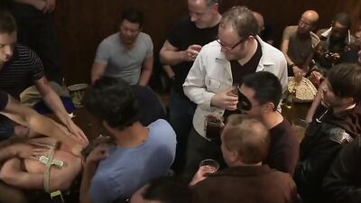 Bareback anal with tied-up men, featuring Van Darkholme, Mike Martinez, and others