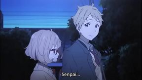 Kawaii Anime Girl from Kyoukai no Kanata Rides Dick for Juicy Creampie