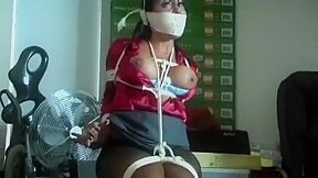 Gina gagged and tied