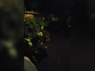 Balcony with family inside