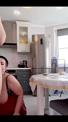 Stepson Fed Stepmother a Big Cock and Fucked Her Hard in the Ass
