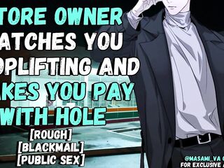 Store Owner Makes U Pay… With Your Gap - Hunk Groaning Audio