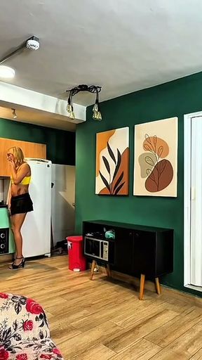 EN.2 Two hot girls who like danger and take turns with without my wife seeing anything..   Clip 1