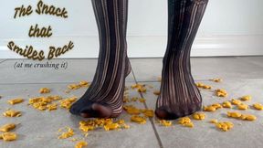 The Snack that Smiles Back (at me crushing it) ASMR 4k | Ditria Rose puts her feet to work in order to crush up some goldfish crackers to dust!