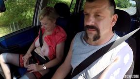 Mirek Takes Mature Big Titted Slut on Public