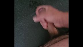 Dirty brit boy wanking, pissing and cumming on kitchen side