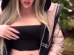 Cadence Caliber Cold Outdoor Winter Masturbation