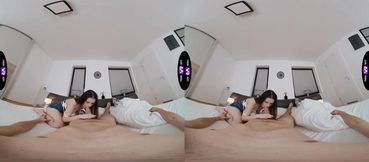 Vivien Doll gives a steamy morning blowjob with a cum-covered face