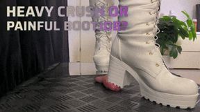 Heavy Crushing or Painful Bootjob, Perfect Painful Tank Heels (Slave POV Version) - TamyStarly - Cock Balls Crush Trample, Shoejob, CBT, Trampling, Stomping